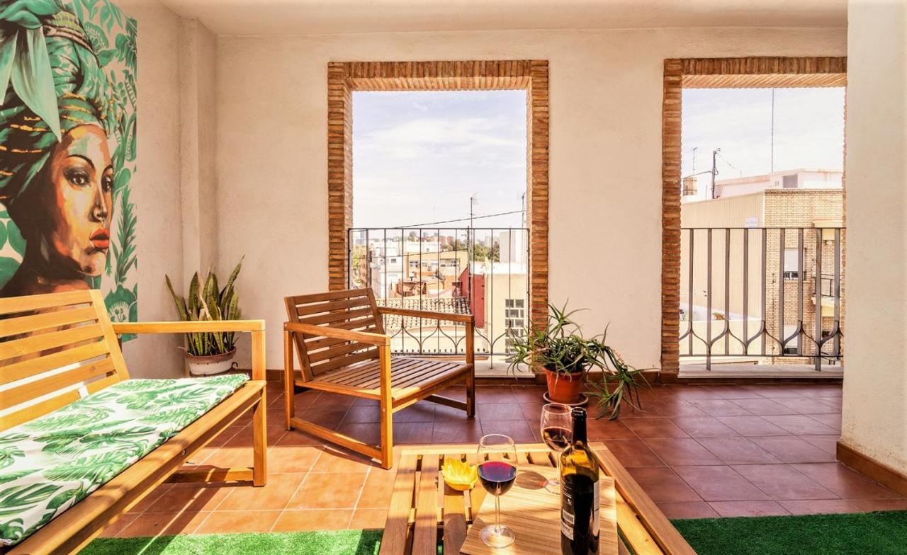 Penthouse Duplex In A 4 Floors Spanish House -8 Min To Center By Metro บาเลนเซีย ภายนอก รูปภาพ